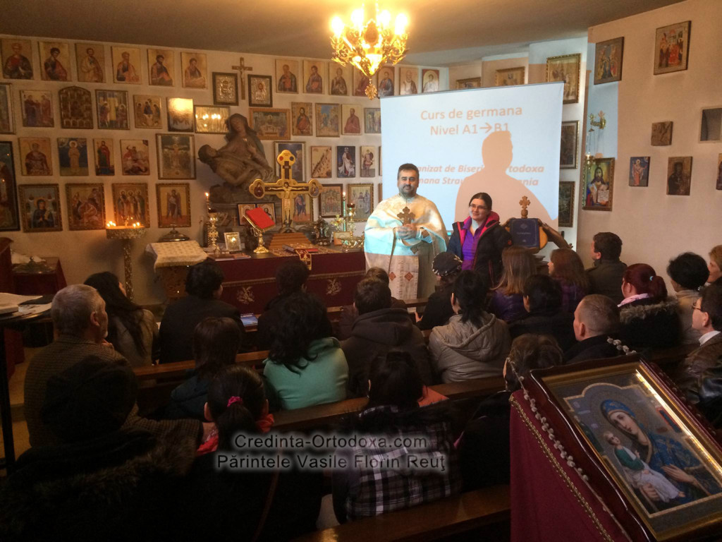 Curs Gratuit de Limba Germana la Biserica Ortodoxa Romana din Straubing * Parintele Vasile Florin Reut si doamna Doctor Adriana Goaga "in actiune" * www.credinta-ortodoxa.com Curs Gratuit de Limba Germana la Biserica Ortodoxa Romana din Straubing * Parintele Vasile Florin Reut si doamna Doctor Adriana Goaga "in actiune" * www.credinta-ortodoxa.com