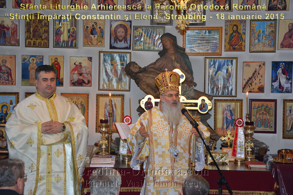 Bischöflichen Segen in die rumänisch-orthodoxe Kirchengemeinde „Heiliger Konstantin und Helena" Straubing