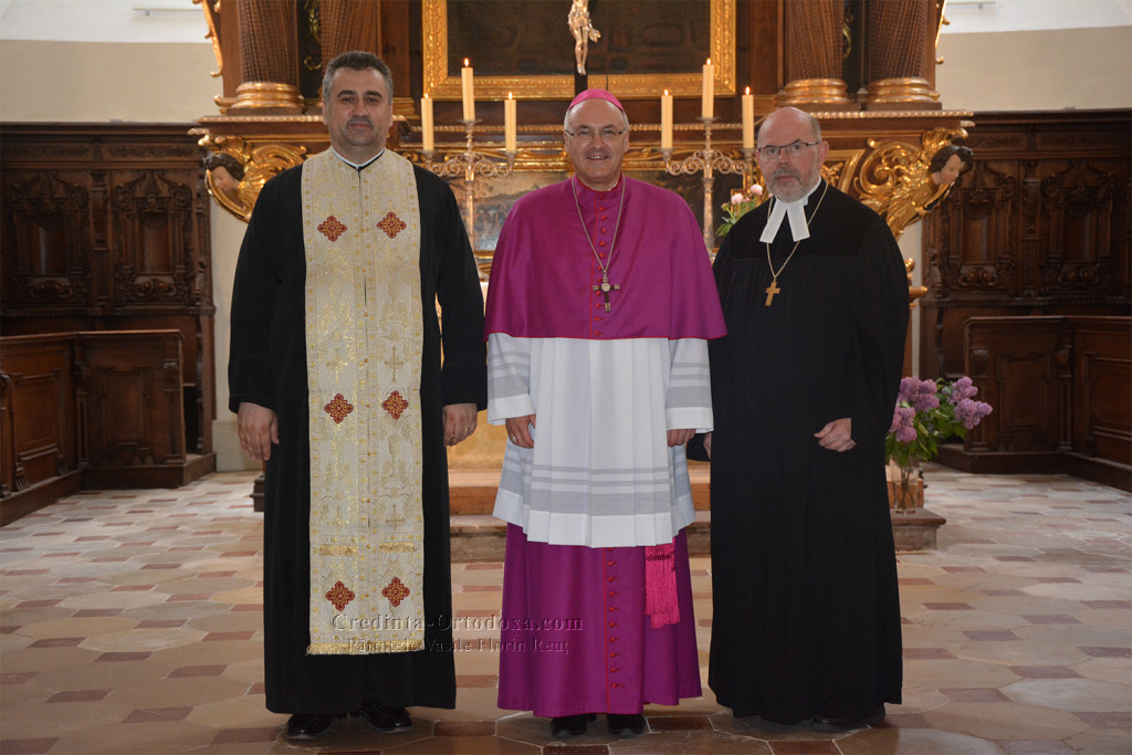 Ökumenische Vesper an Christi Himmelfahrt 2015 mit Bischof Rudolf Voderholzer, Regionalbischof Hans-Martin Weiss und dem rumänisch-orthodoxen Pfarrer Vasile Florin Reut