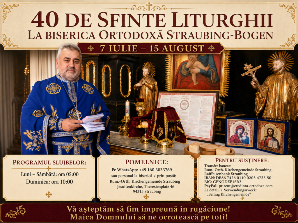 40 de Sfinte Liturghii la Biserica Ortodoxă Straubing-Bogen